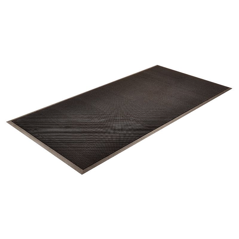 HomeTrax Rubber Brush Doormat - Black (32" x 39")