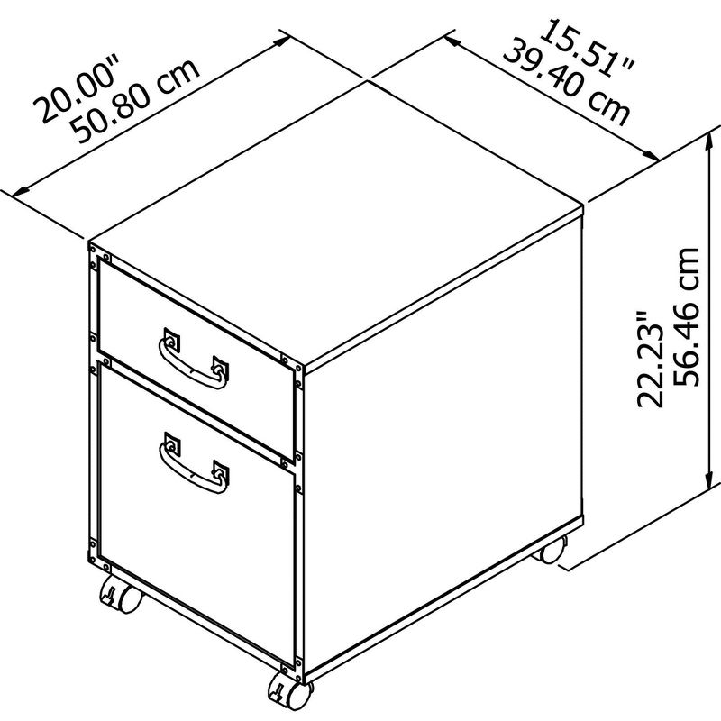 Union & Scale 2-Drawer Ver File Cab, Mobile/Ped, Let/Leg, 21 UN56949