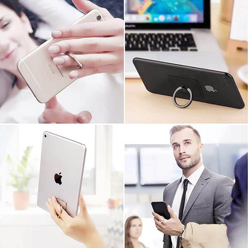 Phone Ring Holder Stand Transparent Finger Grip 360 Degree Rotation Universal Smartphone Finger Ring Stand Kickstand 2 X Silver 2 X Rose Gold