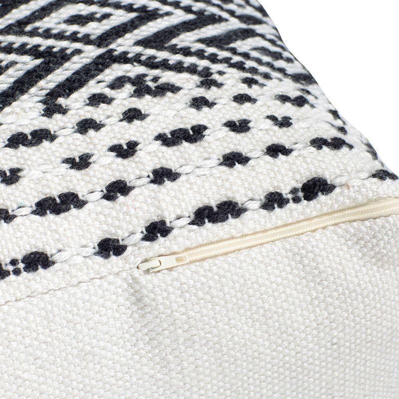 Jayne Pouf Off White/Black - Poly & Bark