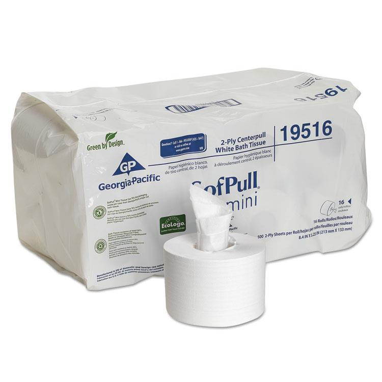 Georgia Pacific Professional SofPull Mini Centerpull Bath Tissue 5 1/4 x 8 2/5