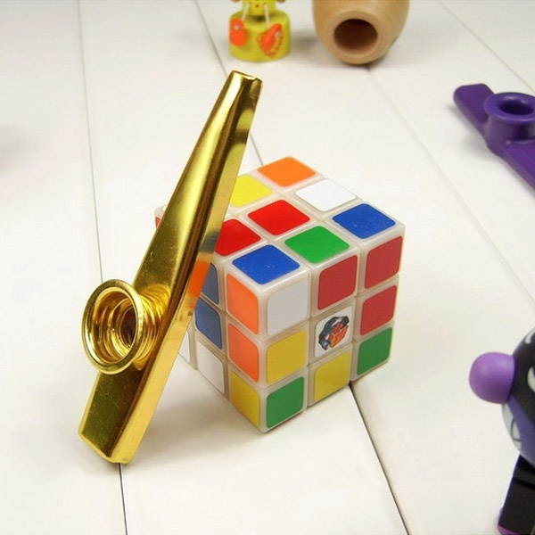 Metal Kazoo Golden Ukulele Guitar Accompaniment Mouth Flute Harmonica