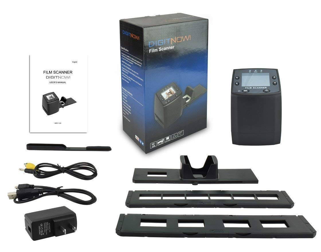 DIGITNOW 135 Film Scanner High Resolution Slide Viewer,Convert 35mm Film,Negative &Slide to Digital JPEG Save into SD Card, with Slide Mounts Feeder No Computer/Software Required
