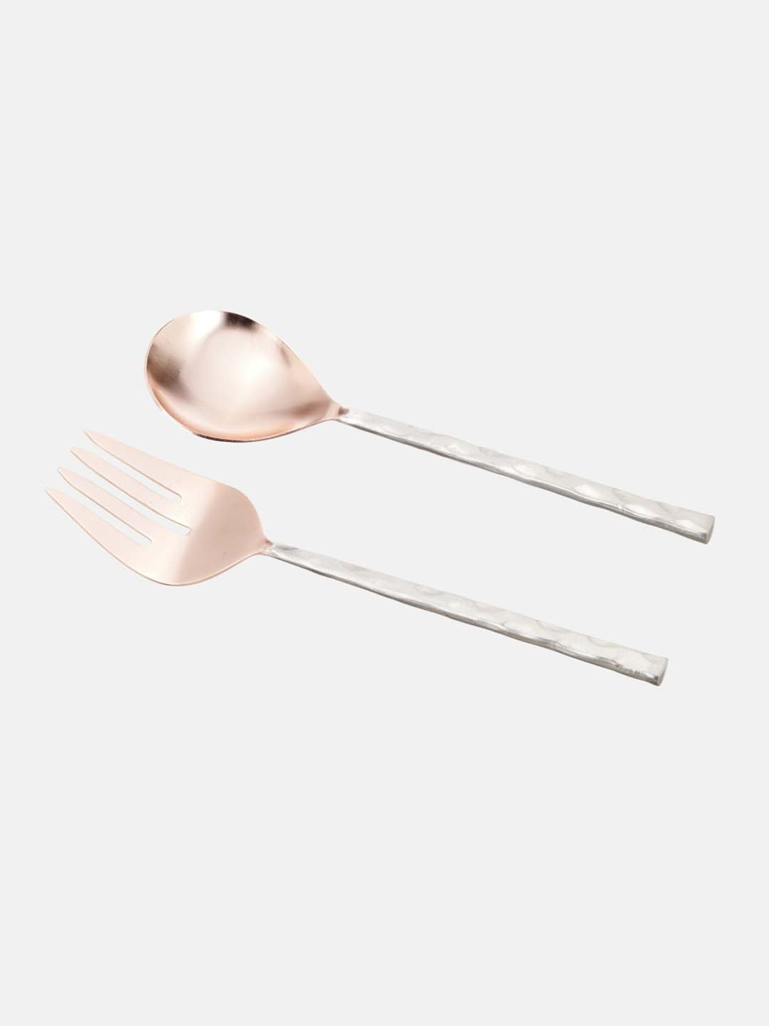 Fabindia 'Ayira' Golden Stainless Steel Salad Server - Set of 2