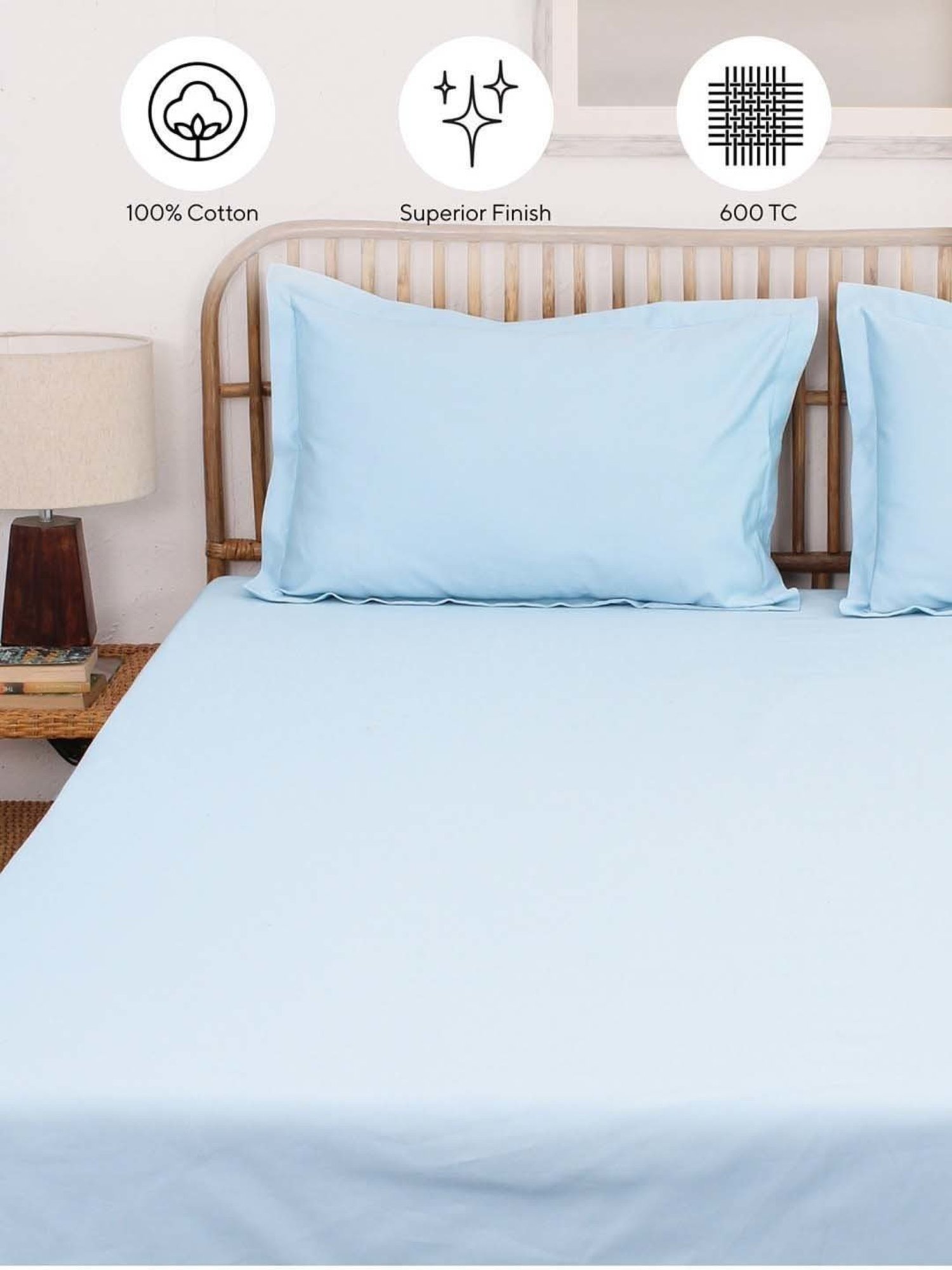 Maspar Purple 100% Cotton 200 TC Bed Sheet Set