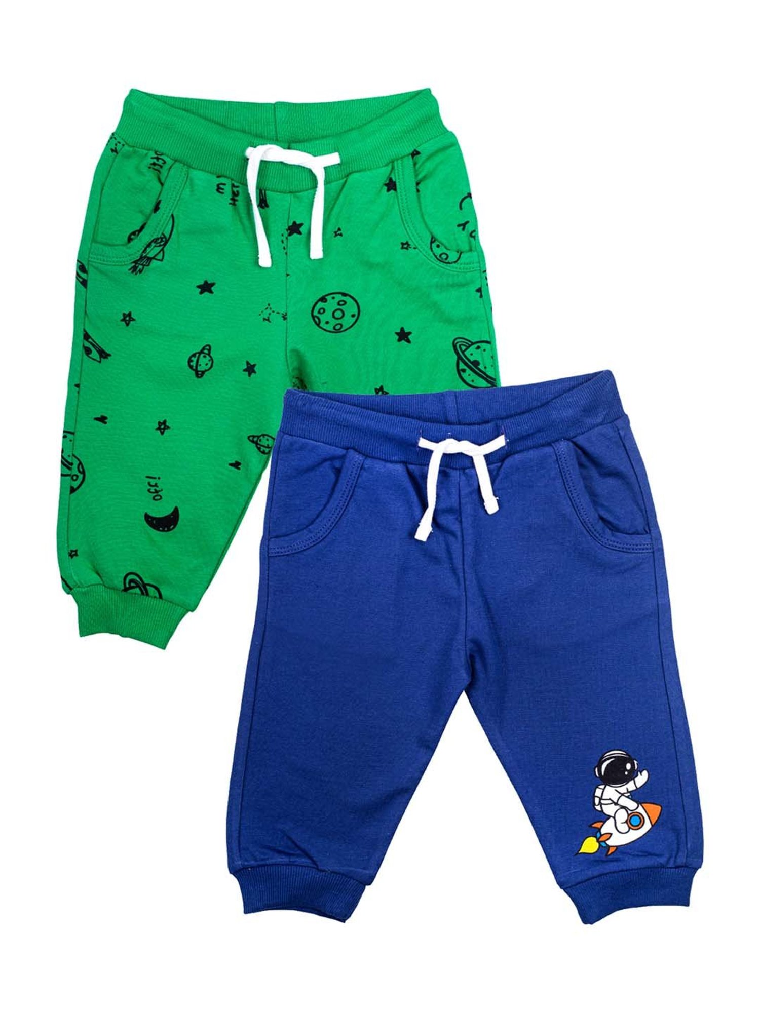 Mee Mee Kids Multicolor Cotton Printed Joggers - Pack of 2