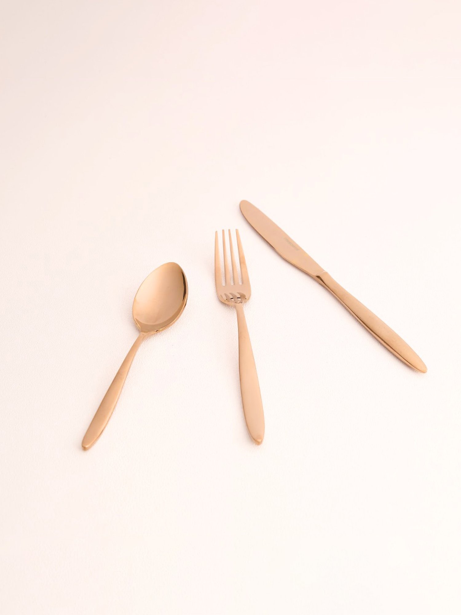 BlackCarrot Rose Gold Stainless Steel Cutlery Set of 3