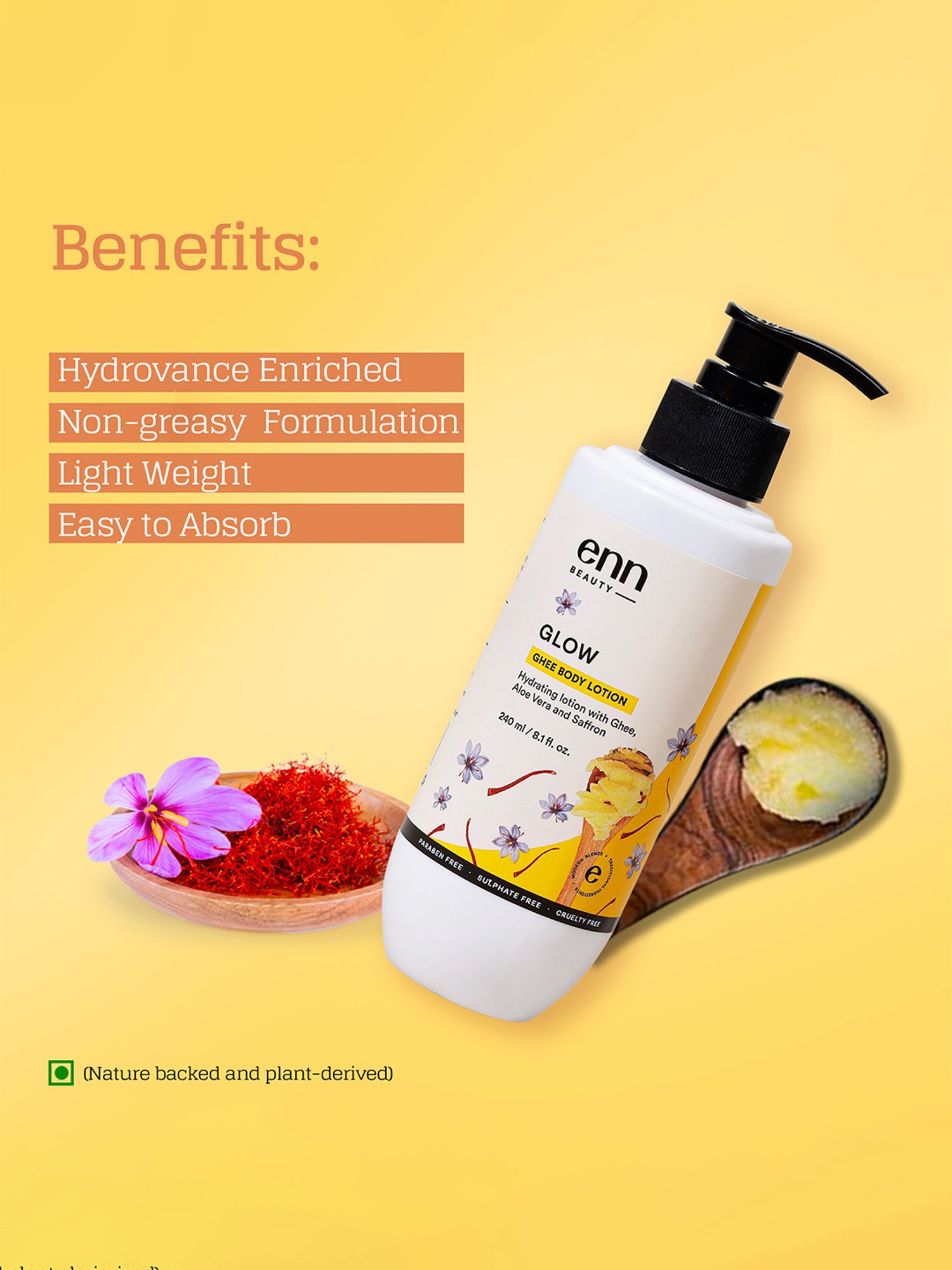 ENN Glow Ghee Body Lotion & Ghee Lip Balm Combo Kit