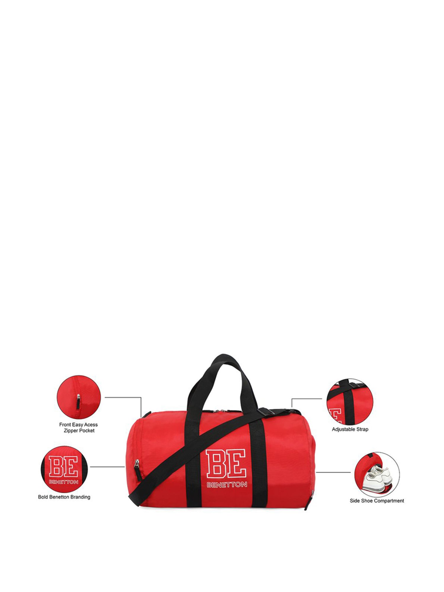 United Colors of Benetton Drew Red Medium Gym Bag