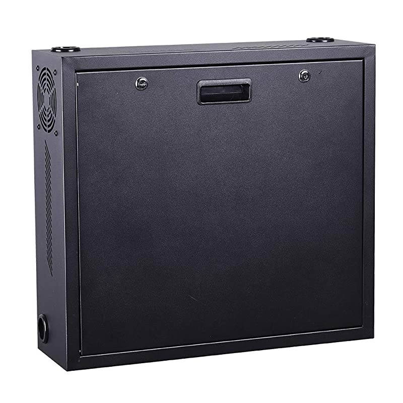 4U Heavy Duty 16 Gauge Steel DVR Security Lockbox with Swing Open Top (19'' x 13.4'' x 7'' 4U)