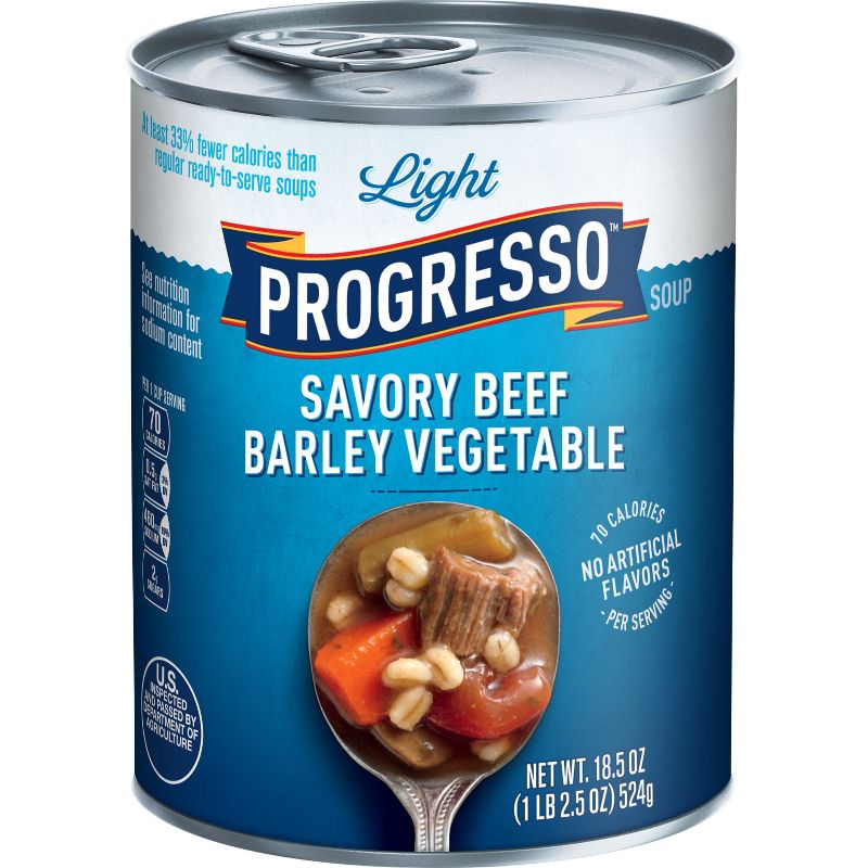 Progresso Light Savory Beef Barley Vegetable Soup - 18.5oz