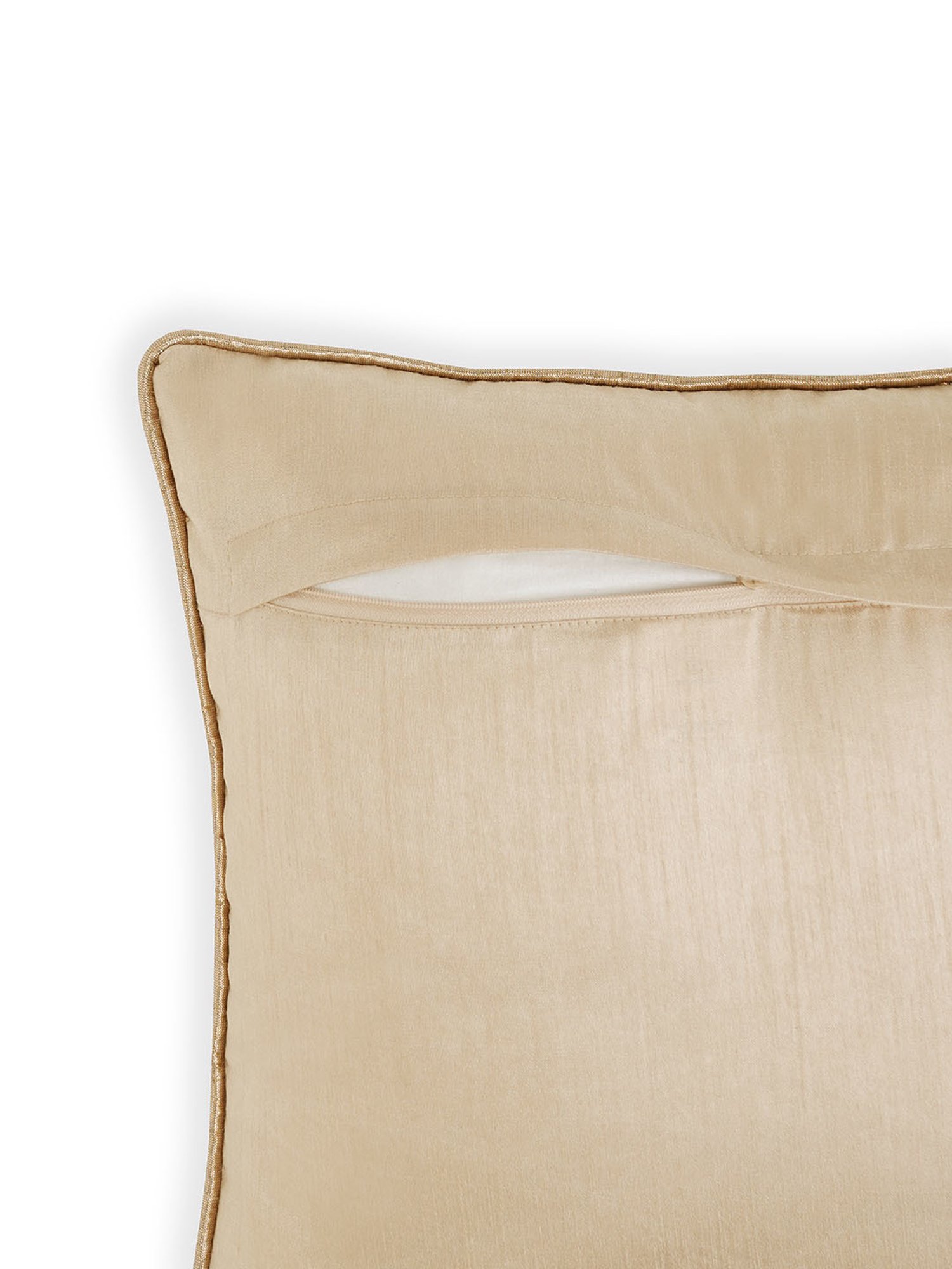 Pure Home and Living Green Cotton Embroidery Cushion Cover