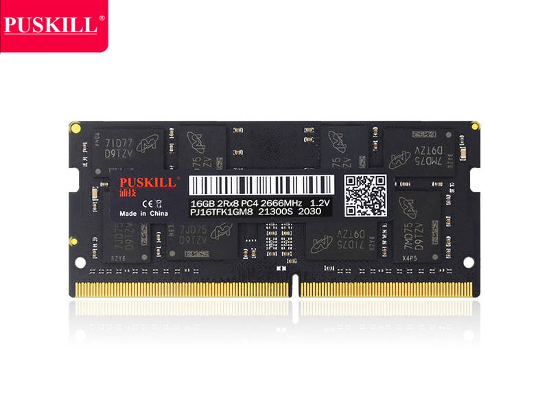 PUSKILL DDR3 1600MHz SODIMM RAM PC3-12800 4G 1.35V CL11 204 Pin Support ECC Unbuffered Laptop Memory Notebook RAM Module for Mac Intel and AMD System