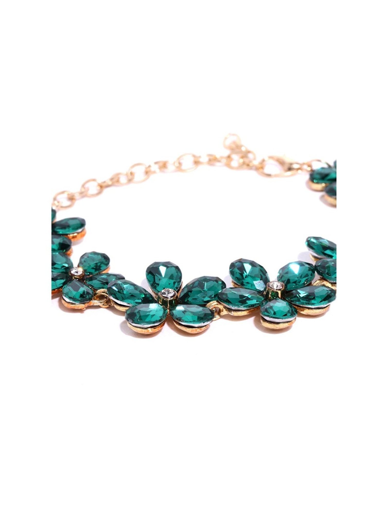 YouBella Stylish Latest Design Jewellery Gold-Plated Flexible fit Bracelet