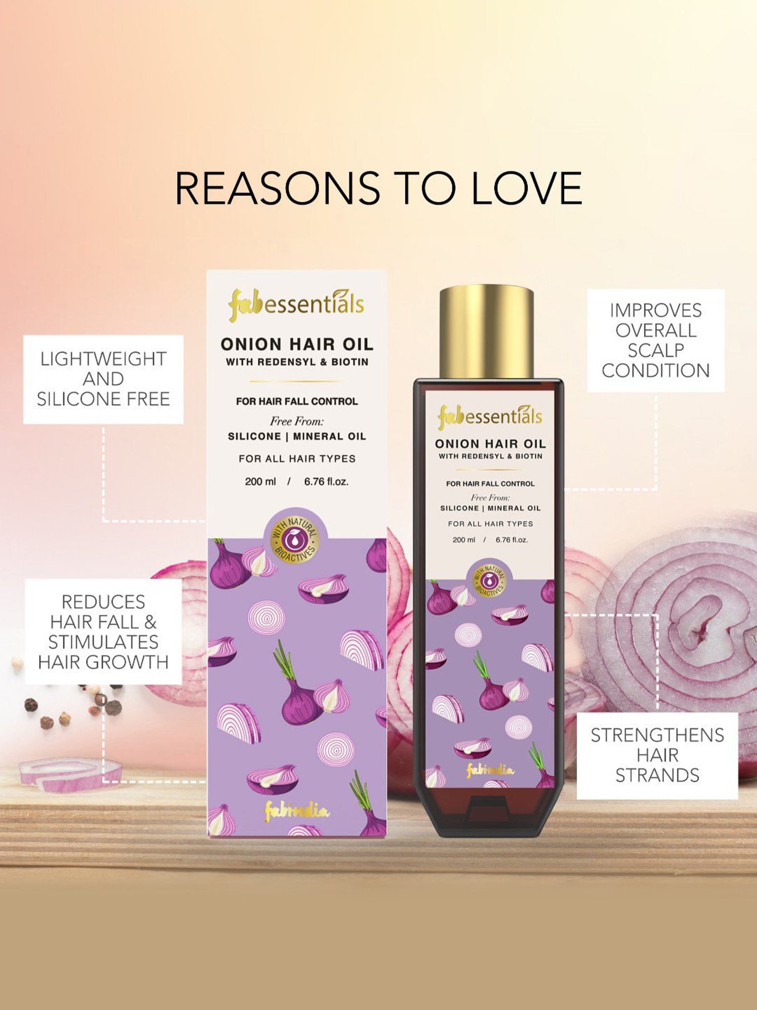 Fabessentials Onion Hair Oil - 200 ml