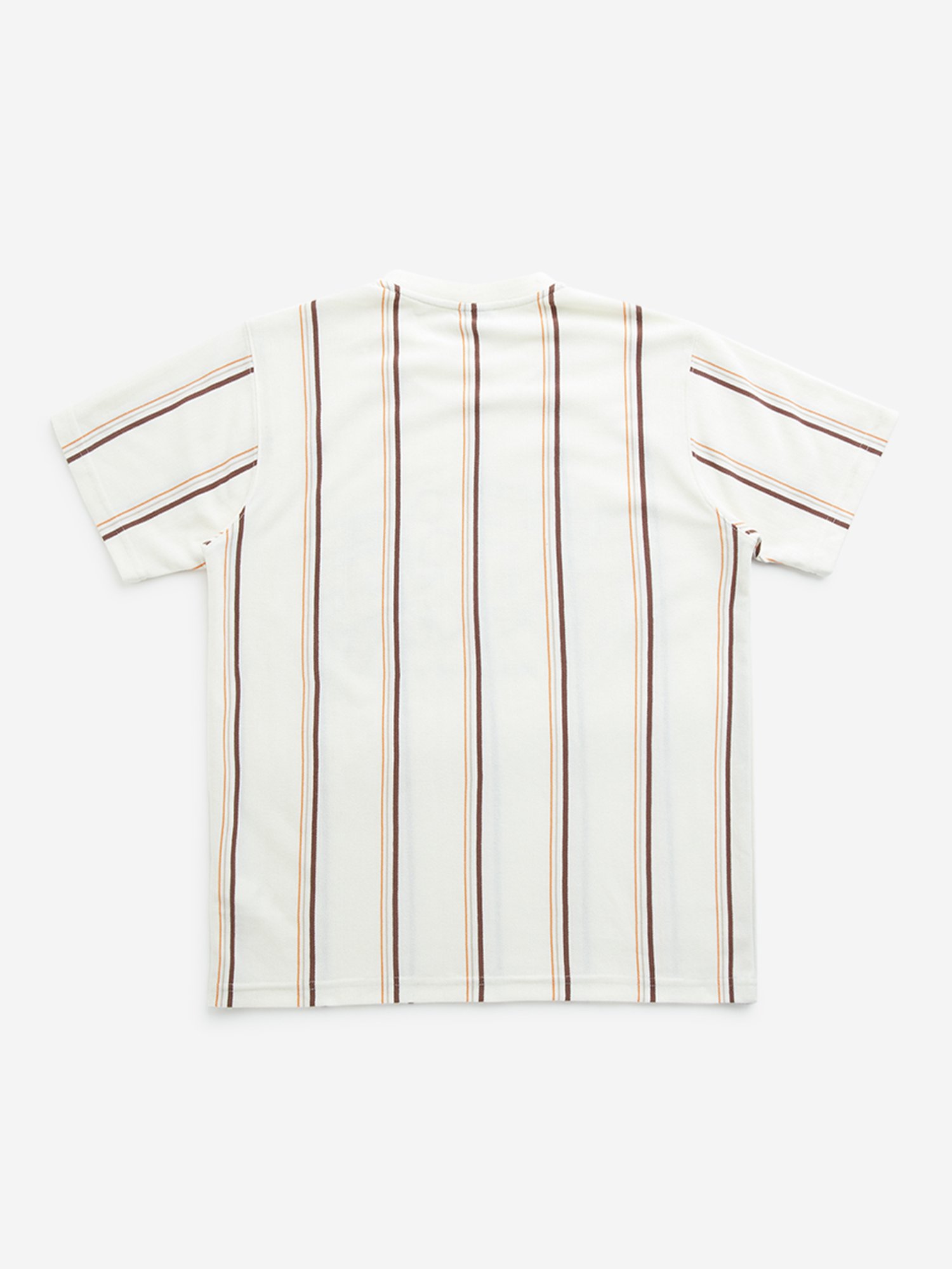 Y&F Kids by Westside Off-White Stripe Printed T-Shirt