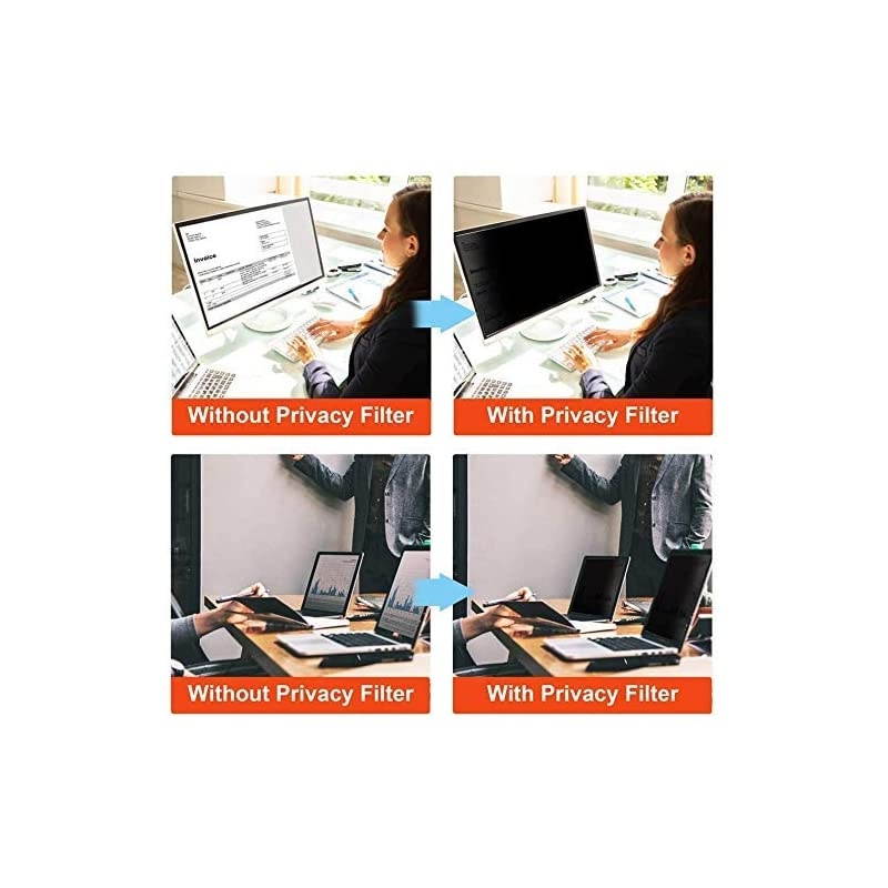 Privacy Screen Filter Protector for 14 inch 169 Widescreen Notebook Laptop UVEye Protection Blue Light Blocking Anti GlareSpy Shield Film WxH310mmx174mm