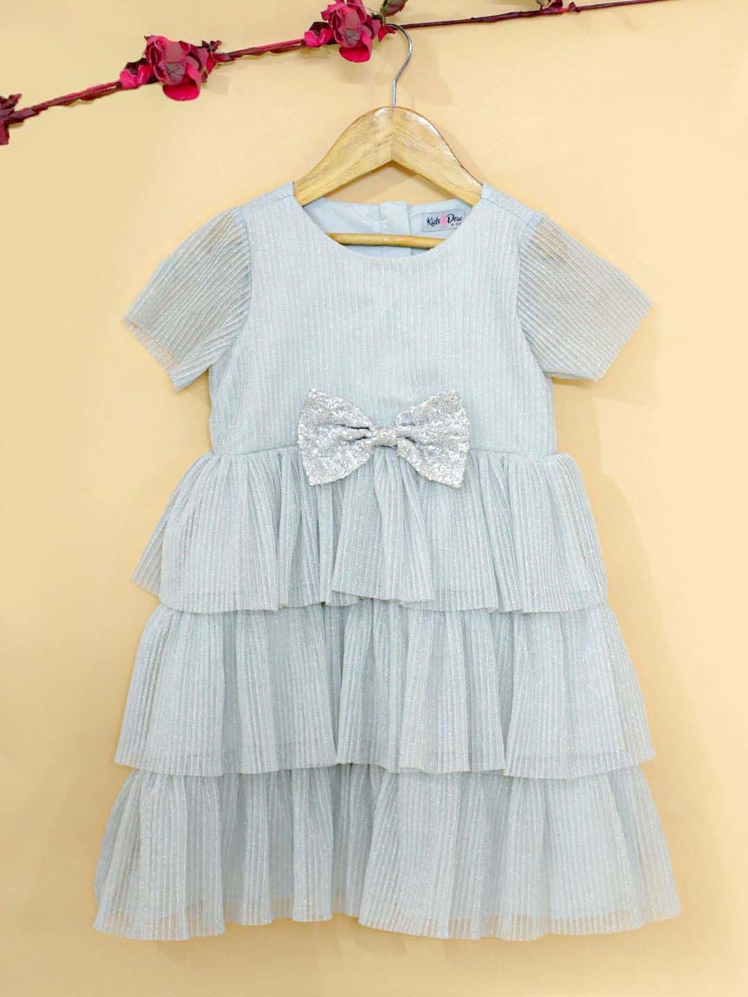 KidsDew Grey Applique Dress