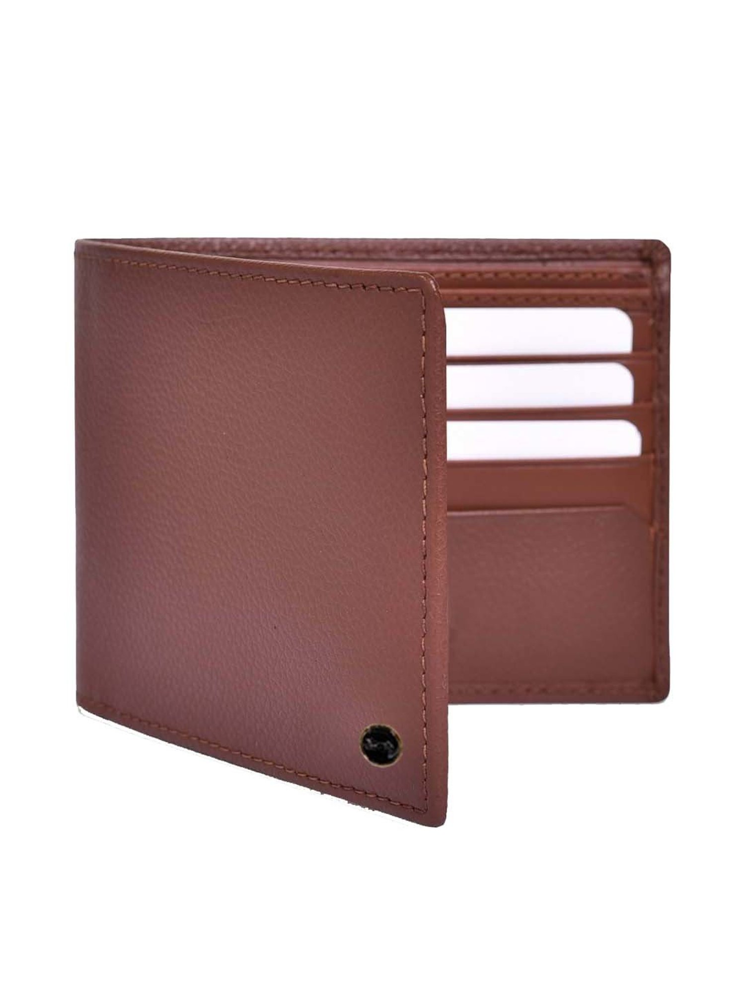 BELWABA Tan Casual Leather Bi-Fold Wallet for Men