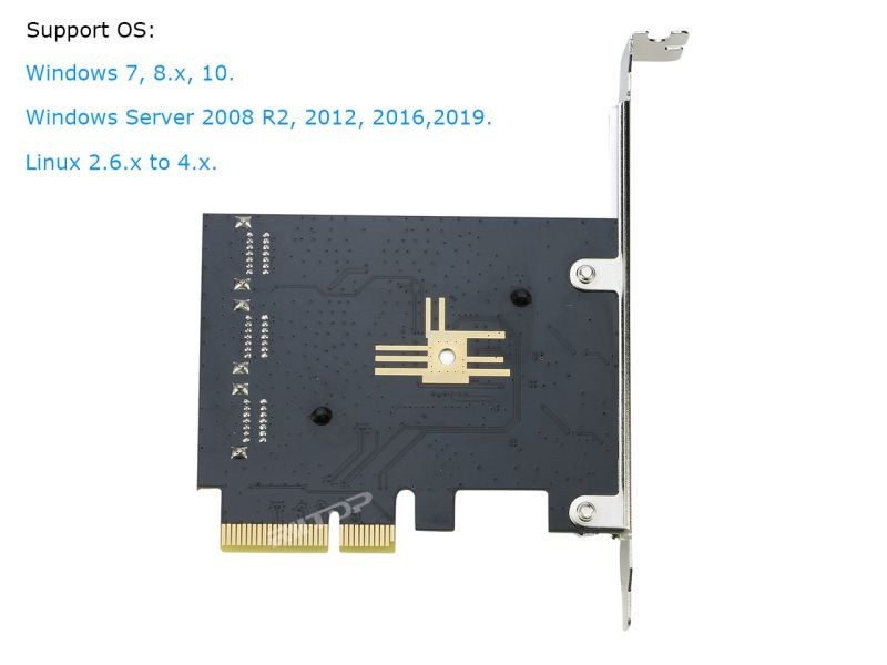 6 Ports SATA iii Controller Expansion Card with Low Profile Bracket, ASM1166 Chipset Support AHCI, SPAN, NCQ, Software RAID 0,1, for Windows 7 8 10