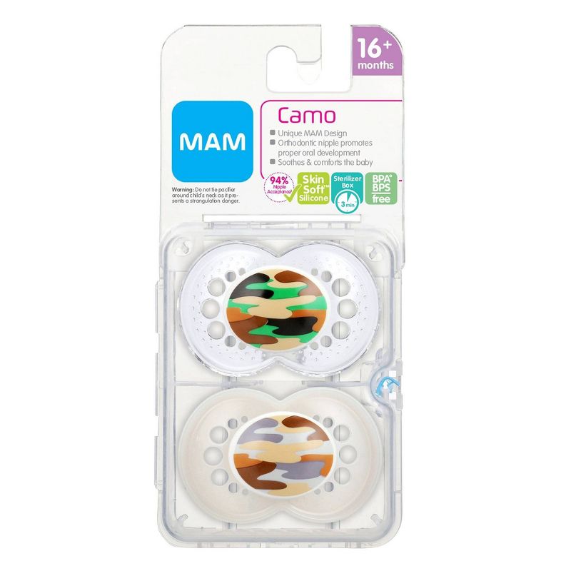 MAM Camo 2pk Pacifier Unisex - 16+Months