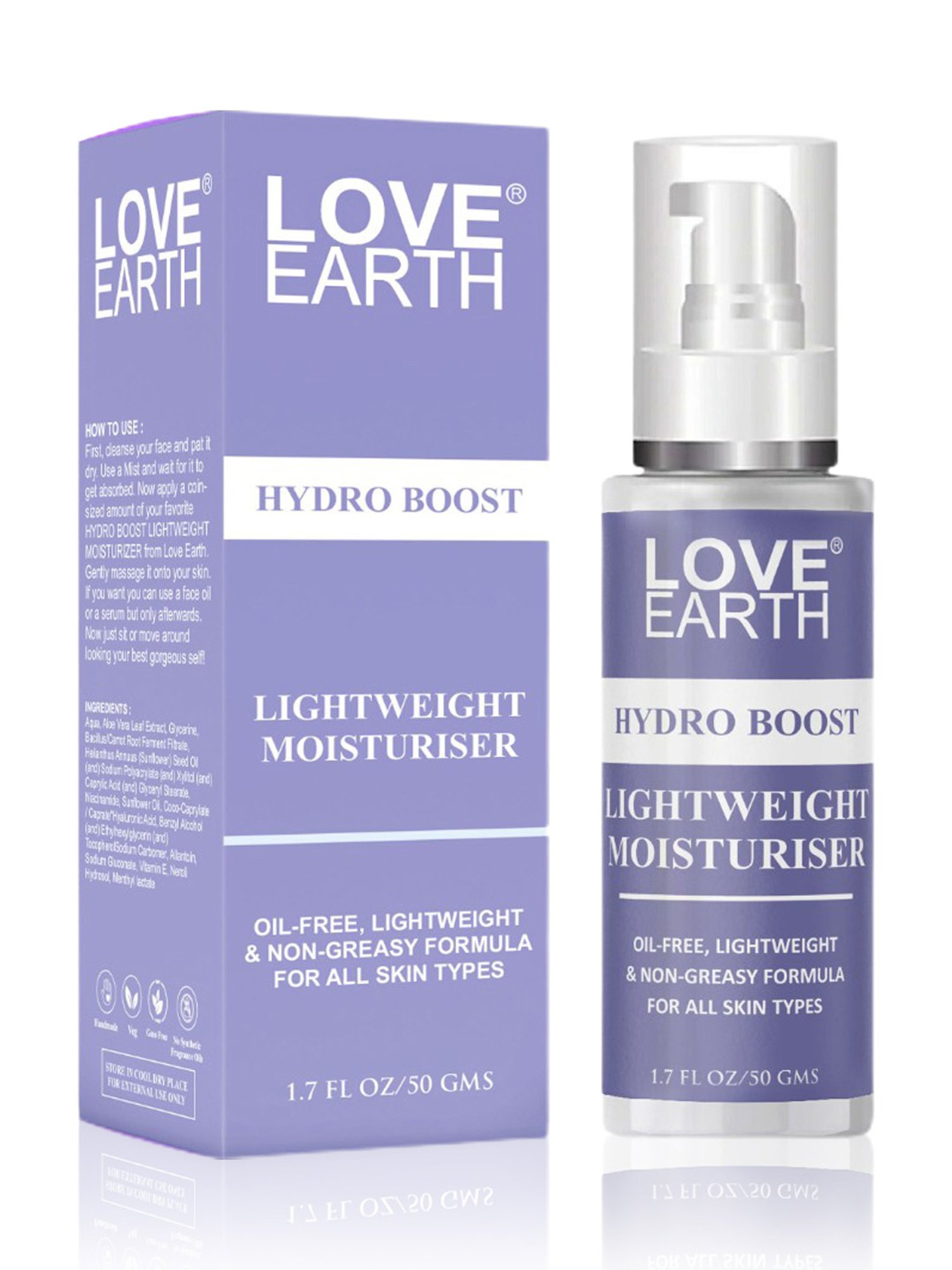Love Earth Hydro Boost Lightweight Moisturiser - 50 gm