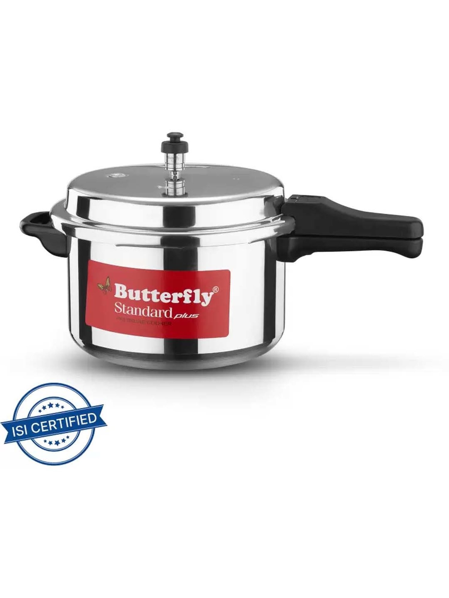 Butterfly Silver Alloy & Plastic Induction Standard Plus Pressure Cooker (7.5 L)
