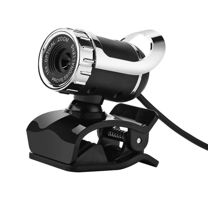 Webcam USB 12 Megapixel HD Camera Web Cam 360 Degree MIC Clip-on for Skype Computer Laptop Desktop Black