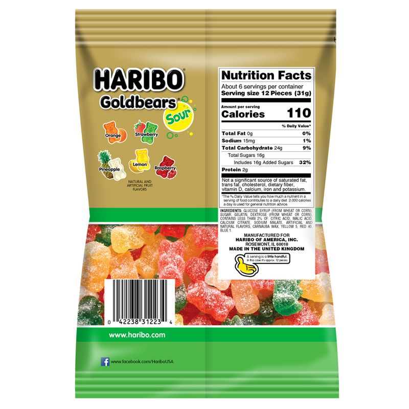 7oz HARIBO Sour Gold Bears