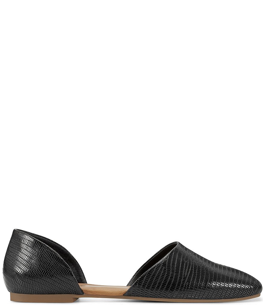 Lucky Brand Drowe Lizard Print Leather Flats