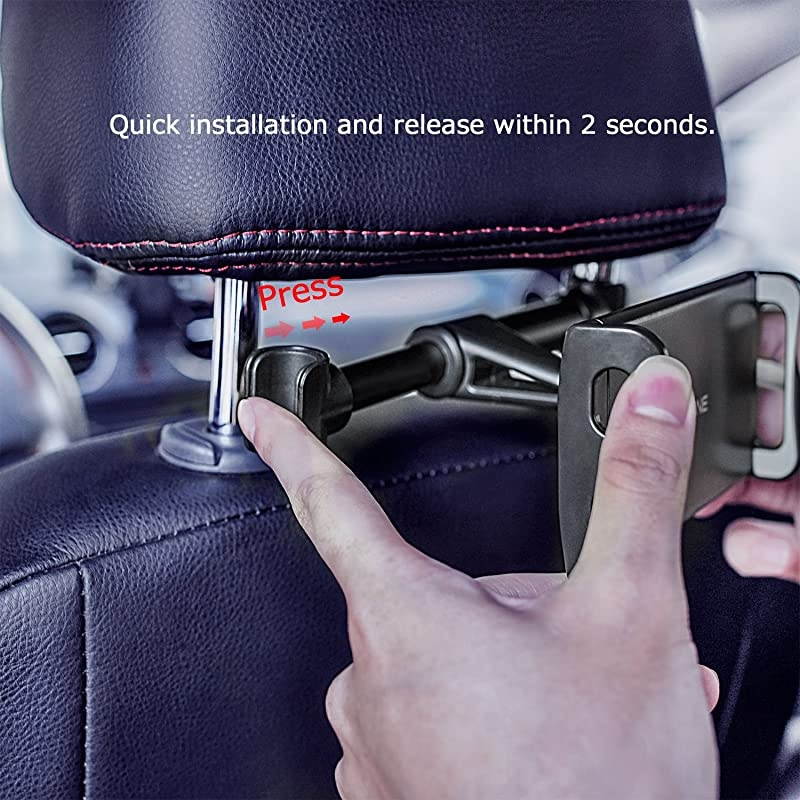 Car Headrest Tablet Mount Holder Compatible with SmartphonesTablets Switch 47105 Headrest Posts Width 41in59inBlack