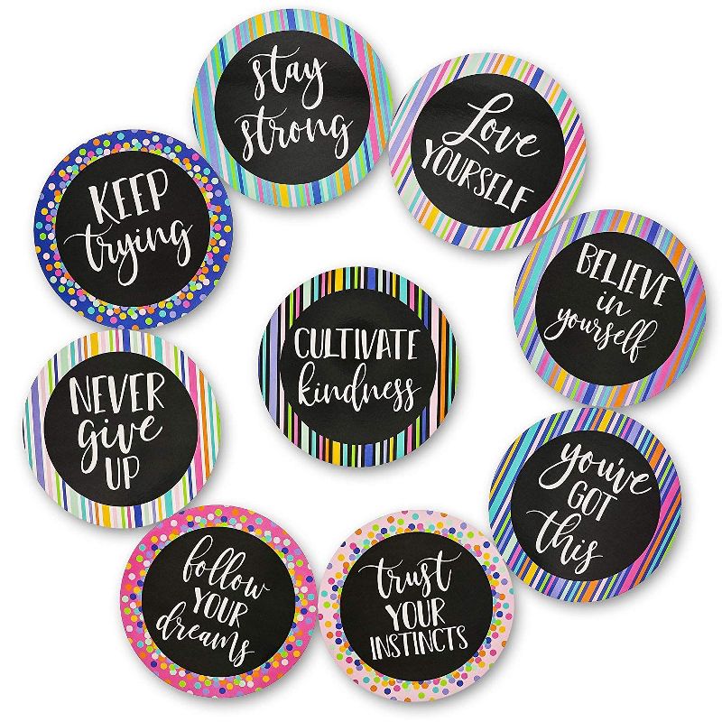 Paper Junkie 48 Count Positive Sayings Cutouts, Bulletin Board Decorations, Classroom Decorations 12 Designs