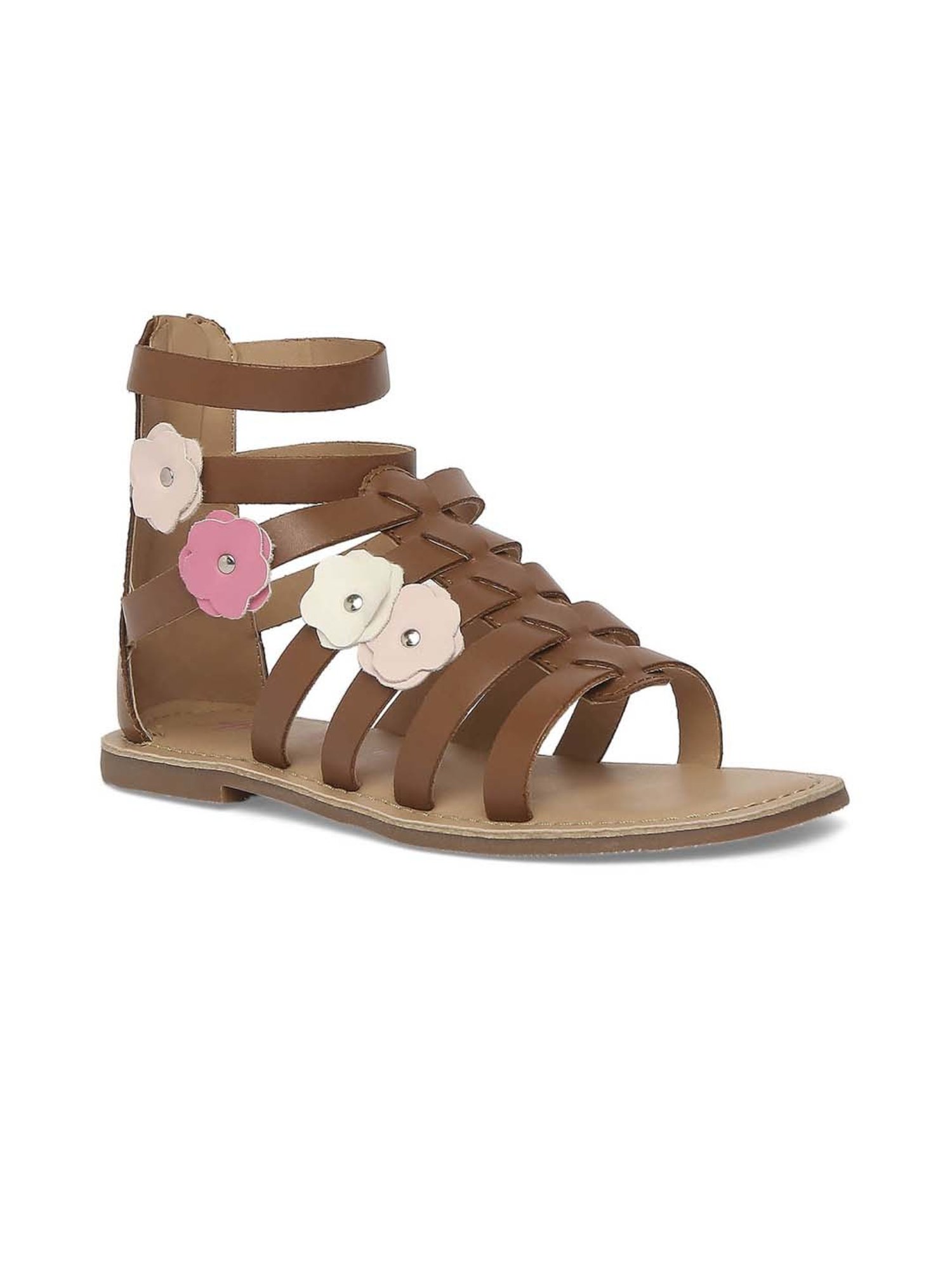 Aria Nica Kids Flower Cognac Casual Sandals
