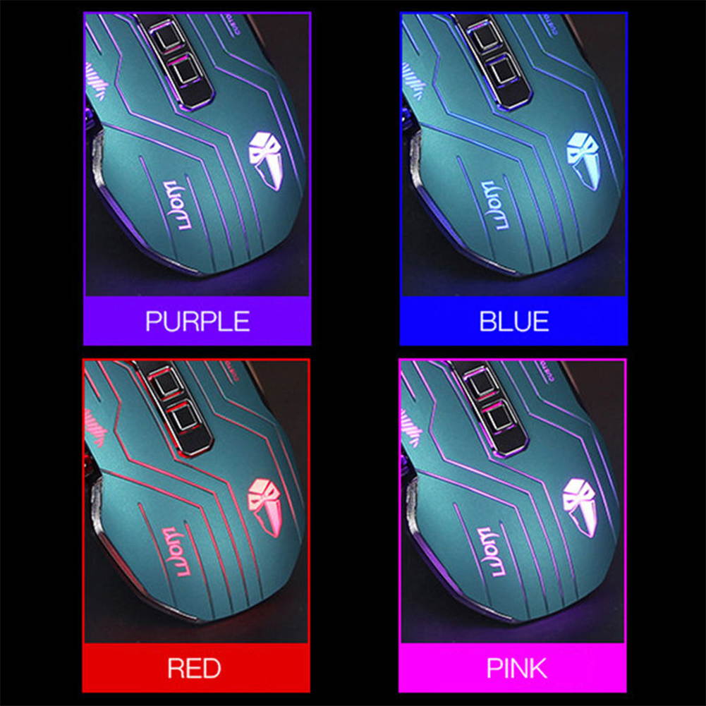 UrChoiceLtd&reg; Gaming Mouse, G5 Wired 4 Colors LED Light Breath 3200DPI 9 Buttons Optical Usb Ergonomic Pro Gamer Mouse For PC Laptop Computer