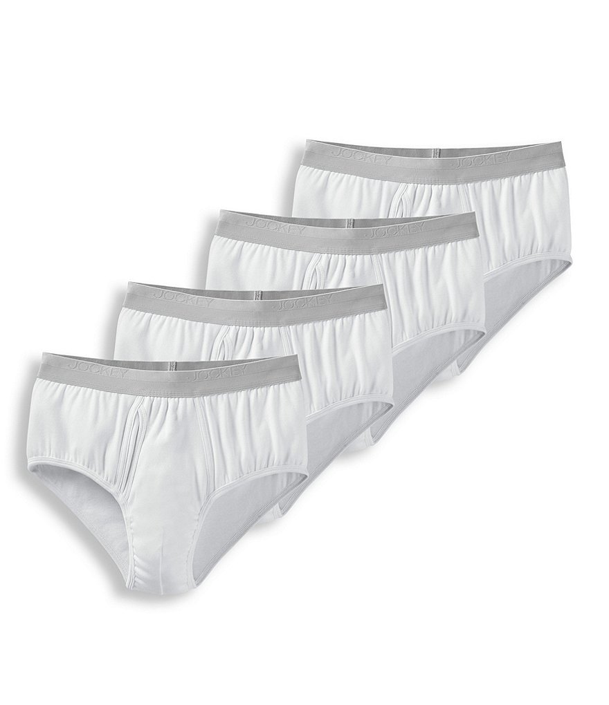 Jockey Signature Pima Cotton Full-Rise Briefs 4-Pack