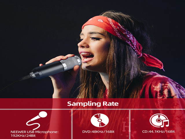 Depusheng A8 USB Microphone Laptop Desktop Computer Condenser Microphone for Streaming, Podcast, Recording, Gaming, Teaching, (Compatible Mac, Win7/8/10)