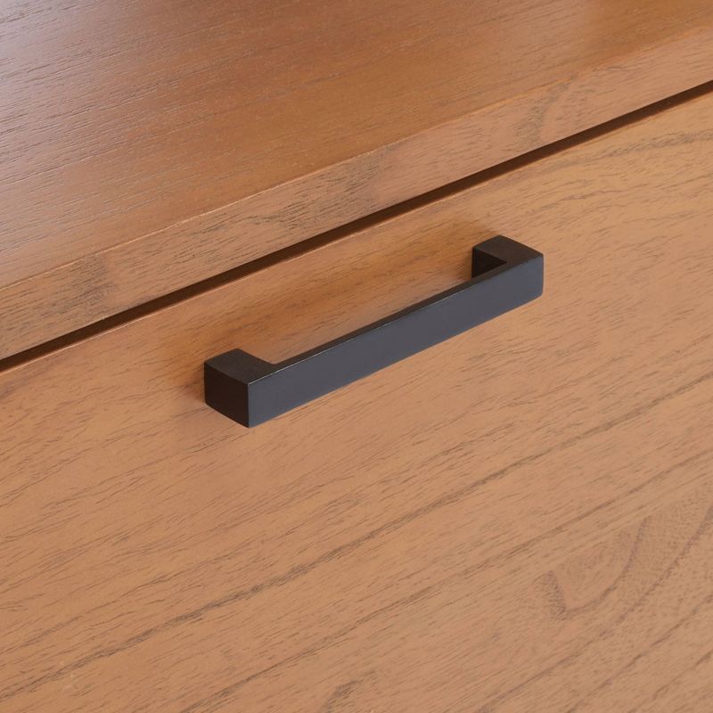 71.96" Lavina 3 Shelves and 1 Door Etagere Natural/Charcoal - Safavieh