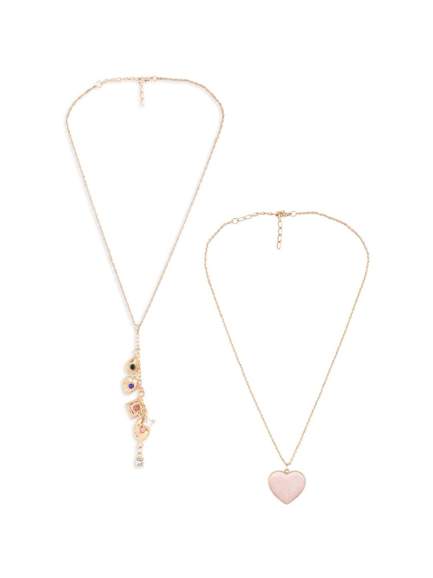 Zaveri Pearls Set of 2 Gold Tone Contemporary Chains -ZPFK15107