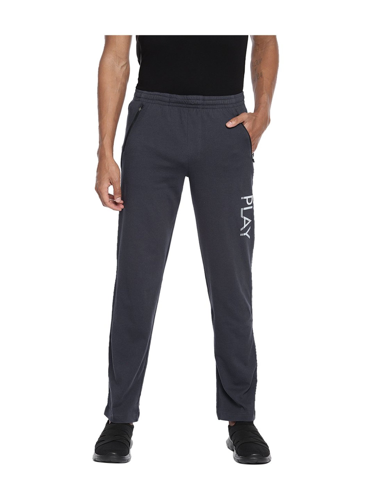 Fruit of the Loom Dark Grey Mid Rise Track Pants
