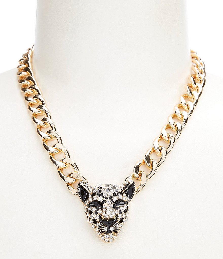 Natasha Accessories Lion Head Pendant Necklace