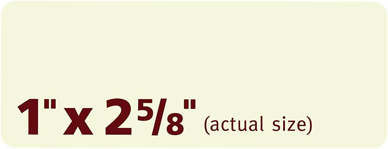 Avery Address Labels, Permanent Adhesive,  Pearlized, Ivory, 1" x 2-5/8", 240 Labels (22837)