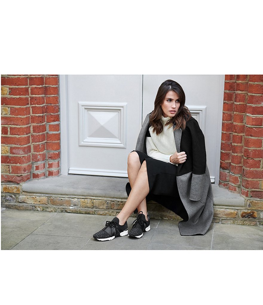 Carvela Lament Bling Embellished Lace-Up Sneakers