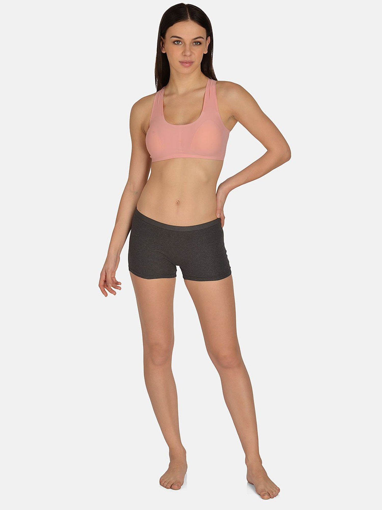 Mod & Shy Grey Textured Boyshorts Panty