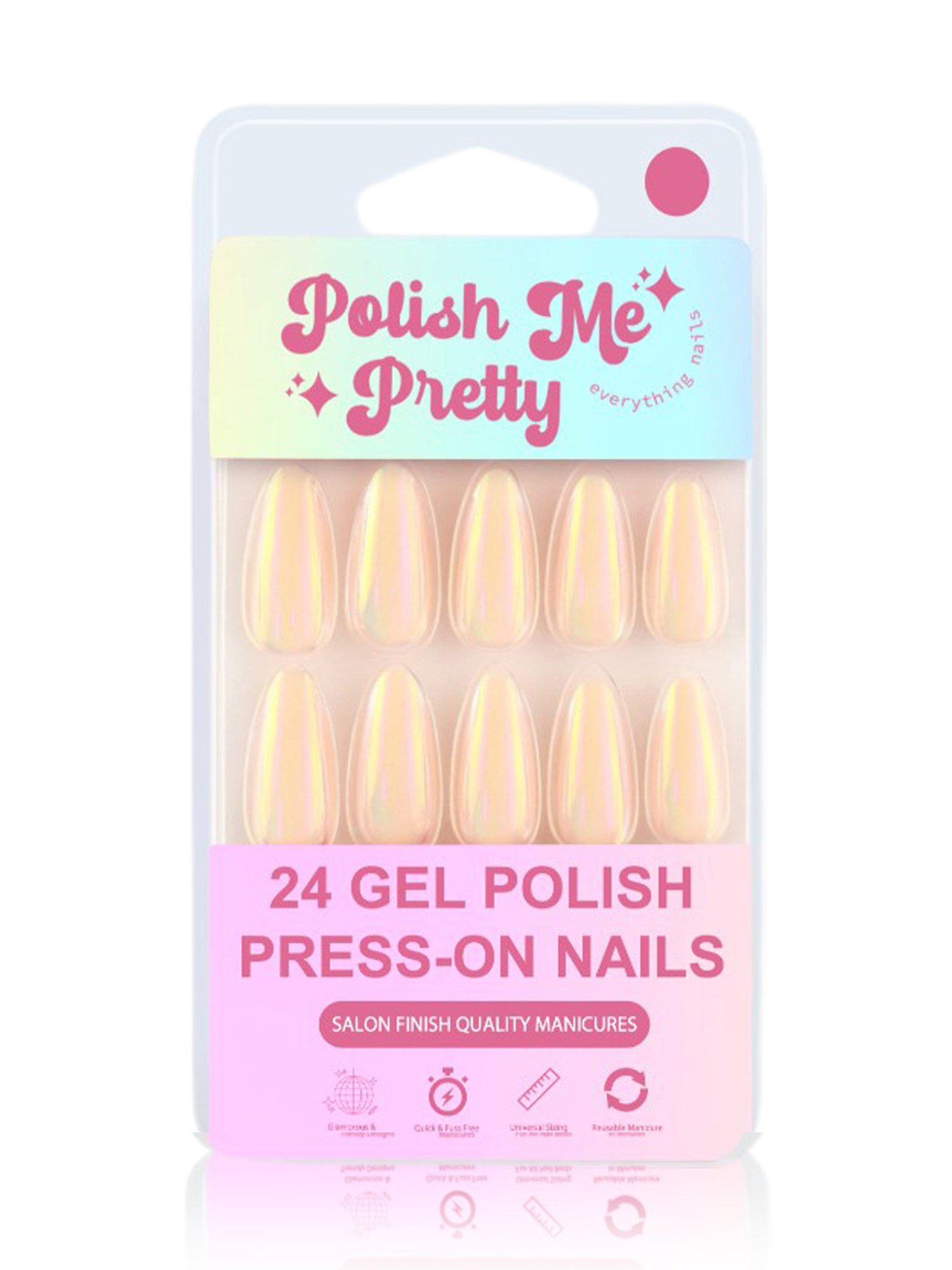 Polish Me Pretty Gel Polish Press On Nails Stardust - Set of 24