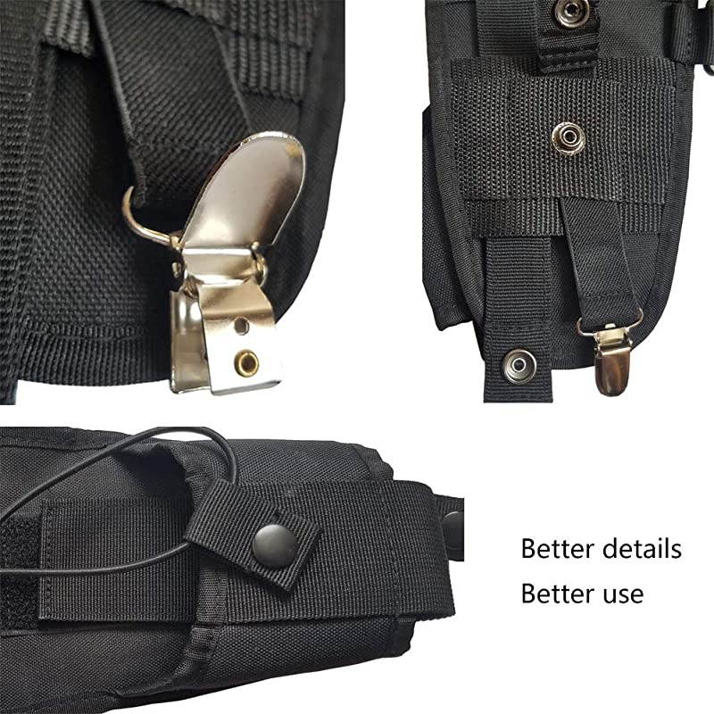 Universal Hands Free Chest Harness Bag Holster for Two Way Radio Rescue Essentials Vest Harness