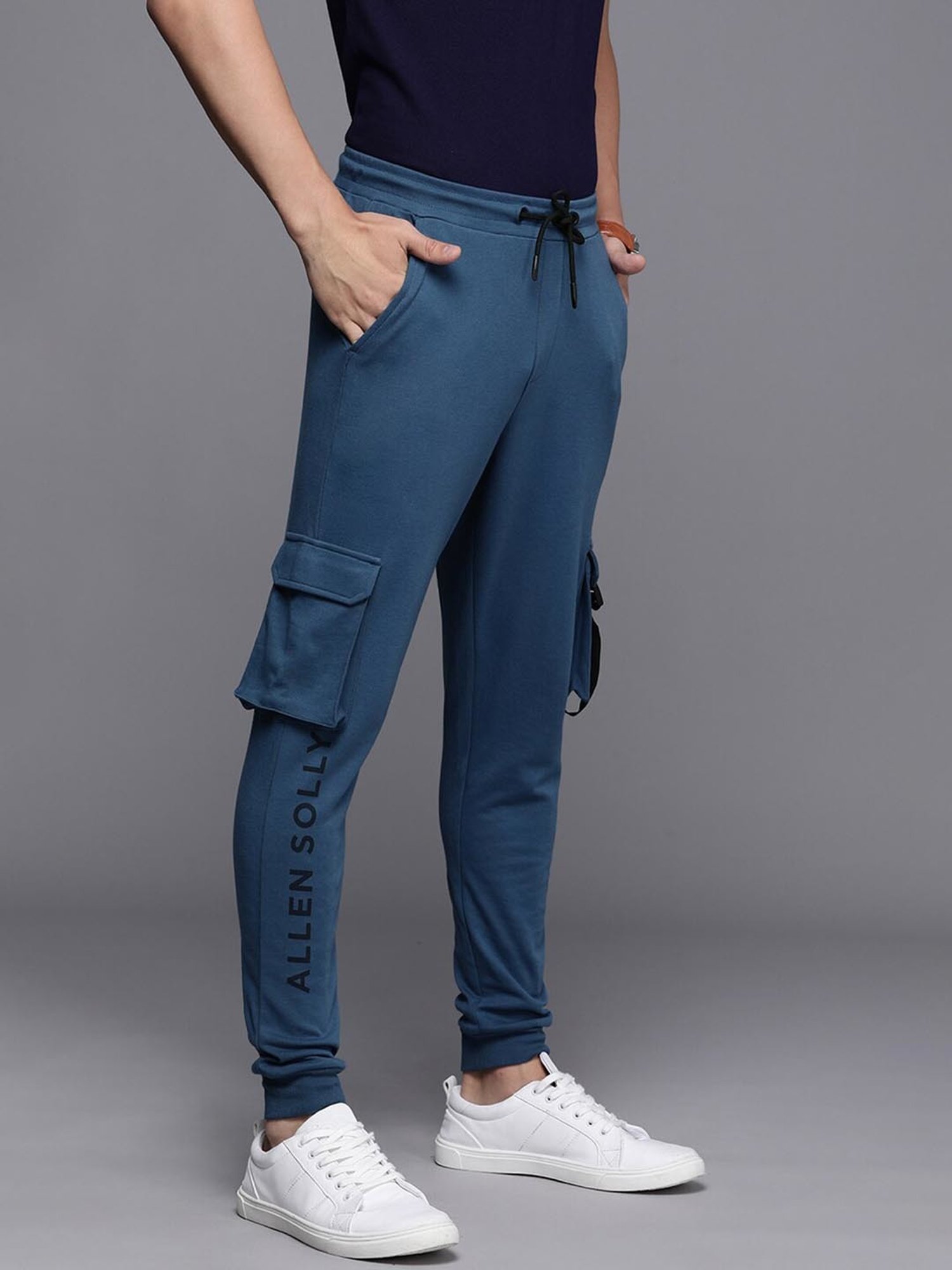 Tribe by Allen Solly Blue Regular Fit Trackpants