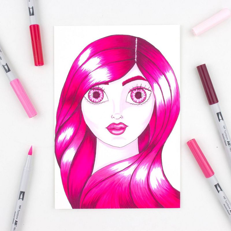 5ct ABT PRO Dual-Tip Alcohol Based Art Markers Pink Tones - Tombow
