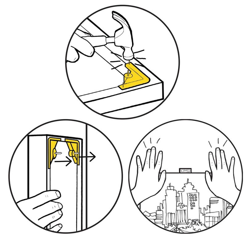 Under the Roof Decorating 20lb Place&Push Canvas Hangers Clear