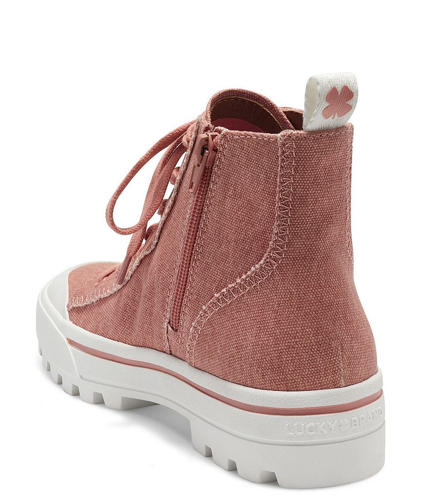 Lucky Brand Eisley High Top Lugged Canvas Lug Sole Sneakers