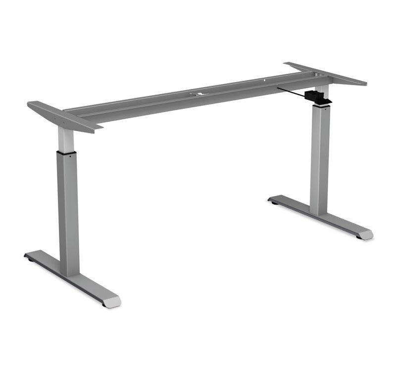 Alera Pneumatic Height-Adjustable Table Base, 26 1/4" to 39 3/8" High, Gray HTPN1G